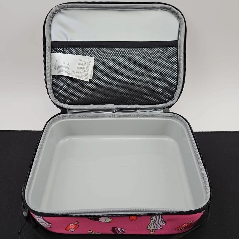 Nike Lunch Bag Tote Hard Shell-Lined Insulated Black‎ Pink New 9A2929-I27